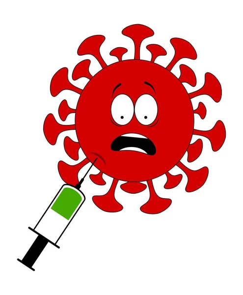 Influenzavírus Elleni Vakcina Fehér Alapon 2019 Ncov Regény Coronavirus Koncepció — Stock Vector