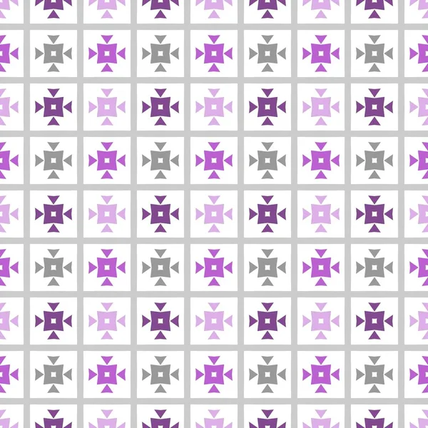 Nahtlose Lila Graue Und Weiße Geometrische Muster Moderner Hintergrund Wiederholung — Stockvektor