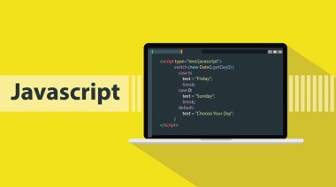 javascript programlama dili ile dizüstü ekran üzerinde komut dosyası kodu