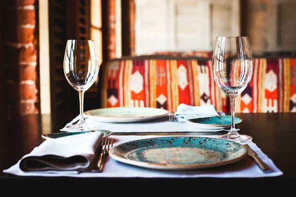 Mesa de citas en restaurante Fotos de stock libres de derechos