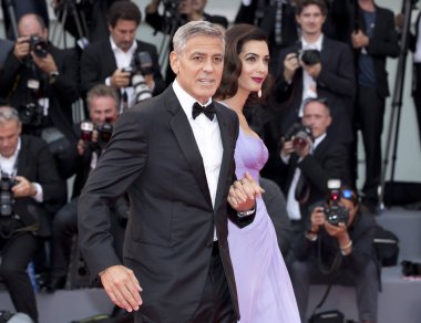 George Clooney and Amal Clooney clipart