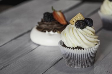 Lezzetli kek krem closeup doldurma