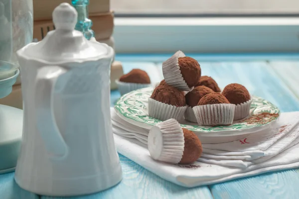 Chocolade op tafel — Stockfoto