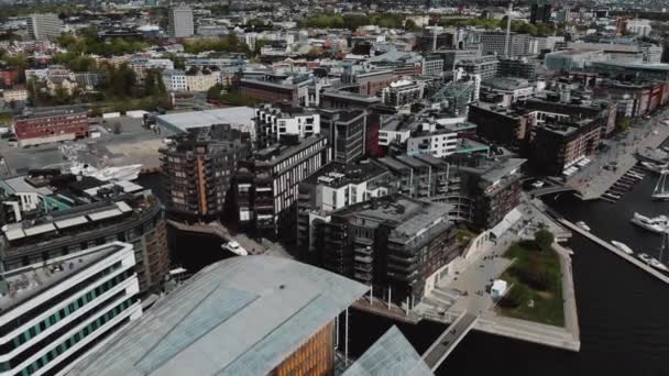 Oslo Norvegia Indagine Aerea Volare Sulla Città — Video Stock