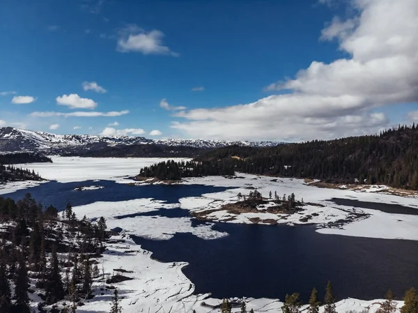 Printemps Nature Neige Montagne Fonte Des Glaciers Des Lacs — Photo