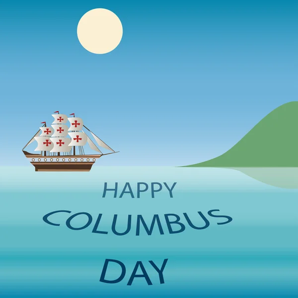 Happy Columbus Day vektor illustration — Stock vektor