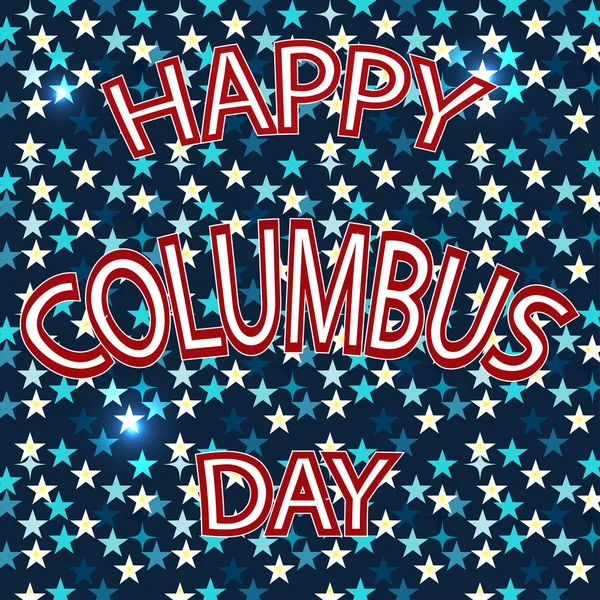 Ilustración vectorial Texto elegante Columbus Day abstract backgroun — Vector de stock