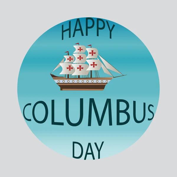 Happy Columbus day globe earth craft. — Stock Vector
