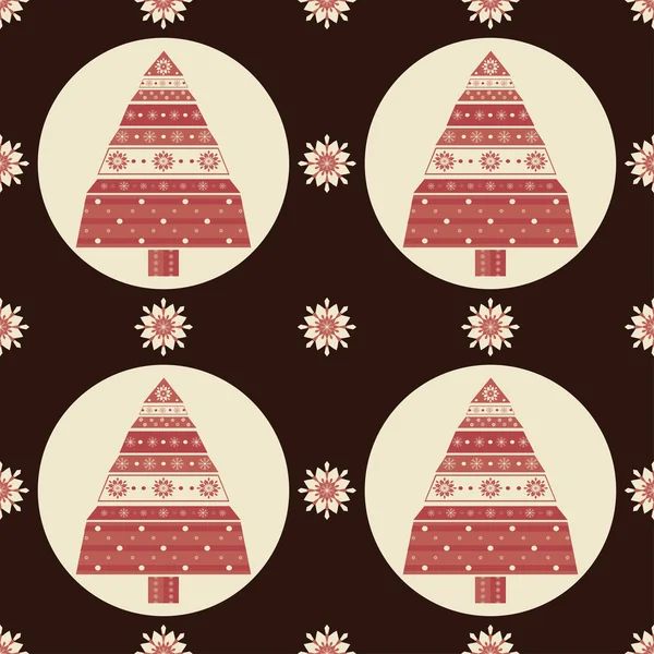 Weihnachtsbaum Geschenke nahtlose Muster. — Stockvektor