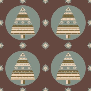 Noel ağacı hediye seamless modeli.