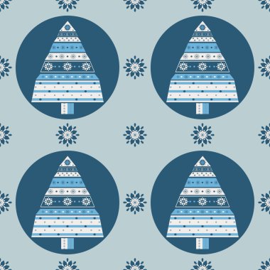 Noel ağacı hediye seamless modeli.