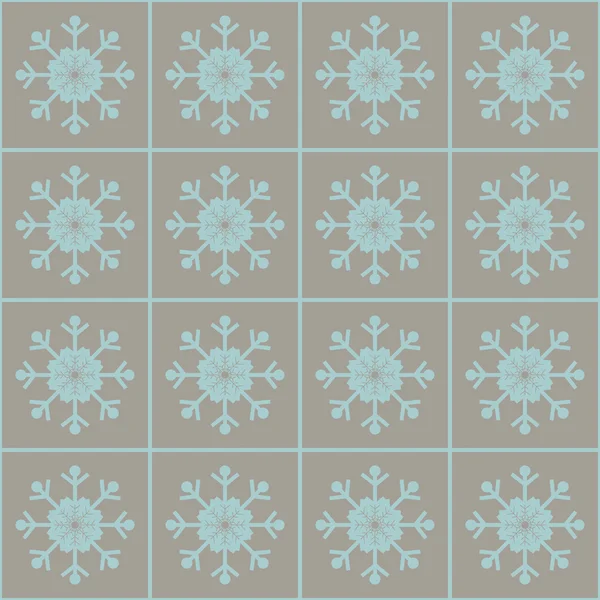 Noël flocons de neige fond sans couture . — Image vectorielle