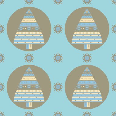 Noel ağacı hediye seamless modeli.