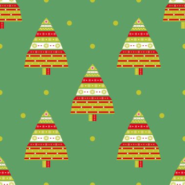 Noel ağacı hediye seamless modeli.