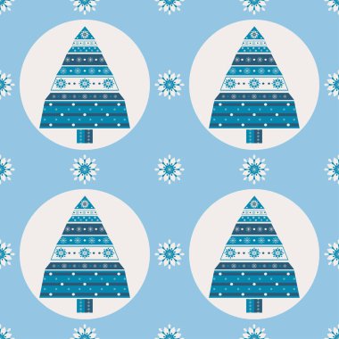 Noel ağacı hediye seamless modeli.