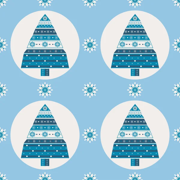 Christmas tree gifts seamless pattern. — Stock Vector