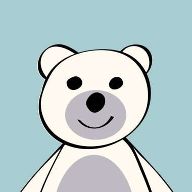 Beyaz ayı komik Karikatür hayvan oyuncak.
