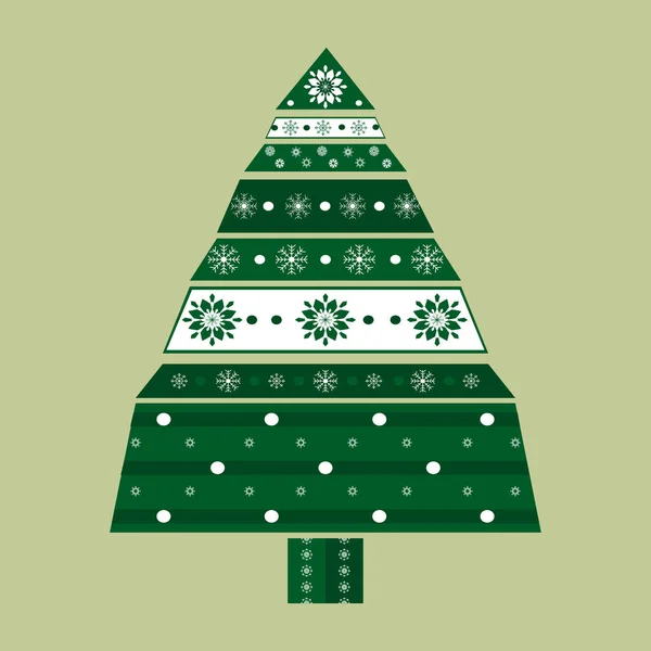 Arbre de Noël carte fond . — Image vectorielle