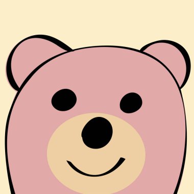 Komik Karikatür hayvan oyuncak ayı.