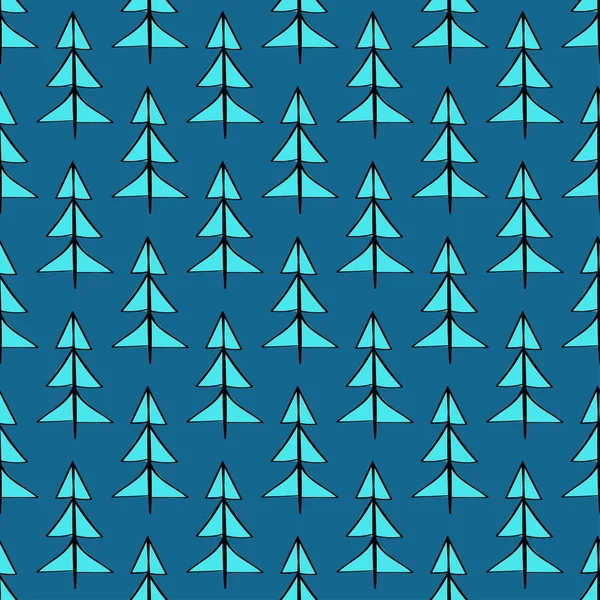 Kerstmis bomen naadloze patroon. — Stockvector