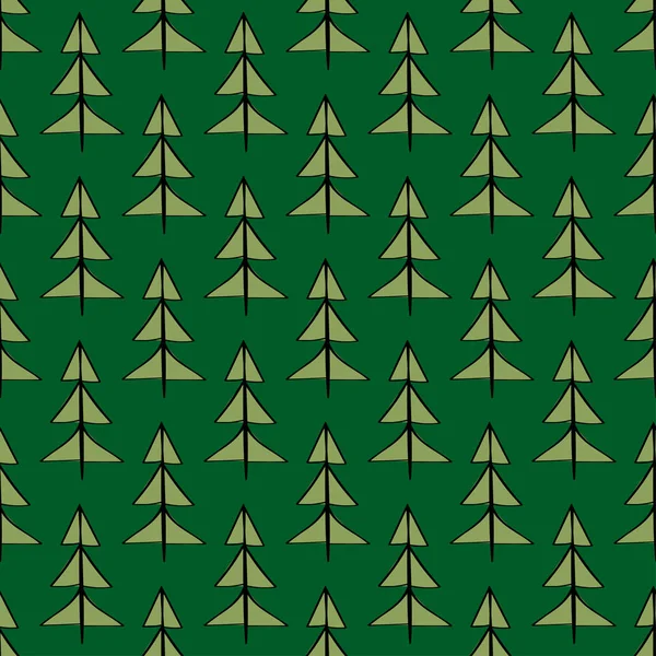 Kerstmis bomen naadloze patroon. — Stockvector