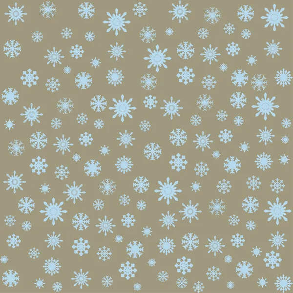 Noël flocons de neige fond sans couture . — Image vectorielle