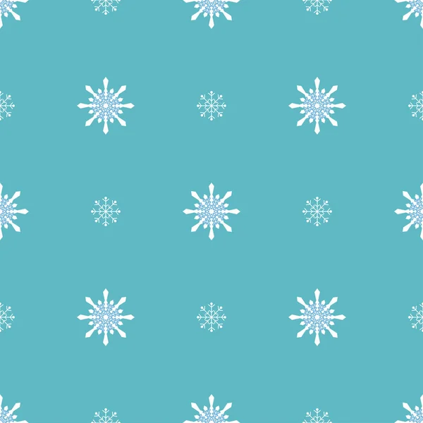 Navidad copos de nieve sin costura de fondo . — Vector de stock
