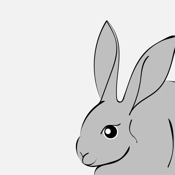 イースター ウサギ白グレー動物 — ストックベクタ