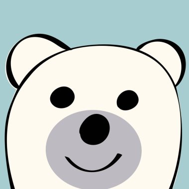 Beyaz ayı komik Karikatür hayvan oyuncak.