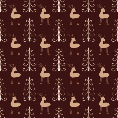 Geyik orman seamless modeli.