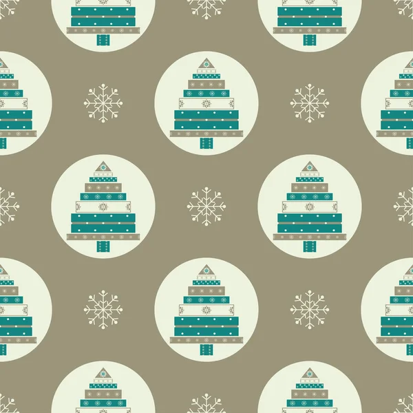 Vánoční strom dárky vzor bezešvé. — Stockový vektor