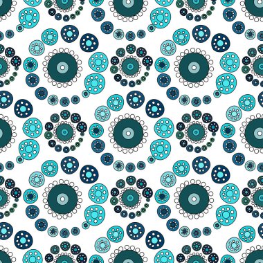 Parlak Varicolored Dikişsiz desen beyaz arka plan.