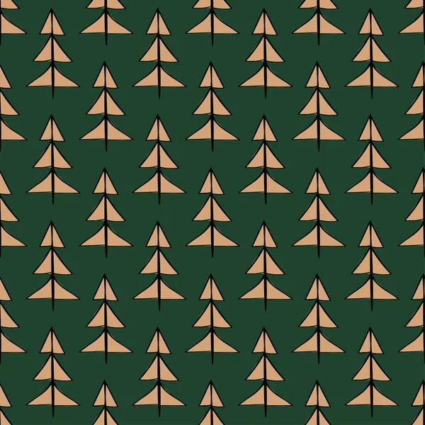 Kerstmis bomen naadloze patroon. — Stockvector