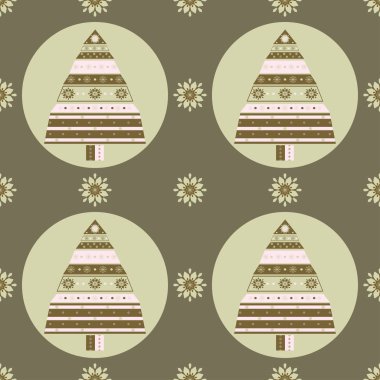 Noel ağacı hediye seamless modeli.