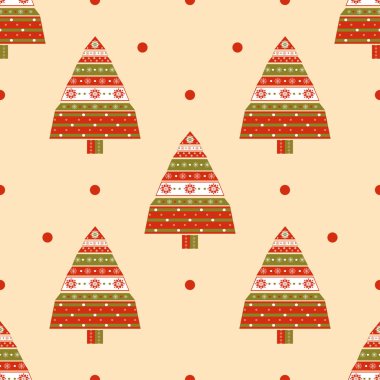 Noel ağacı hediye seamless modeli.