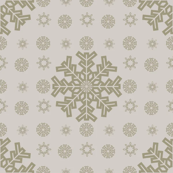 Navidad copos de nieve sin costura de fondo . — Vector de stock