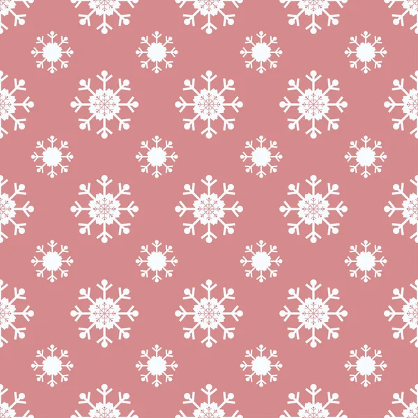 Noël flocons de neige fond sans couture . — Image vectorielle