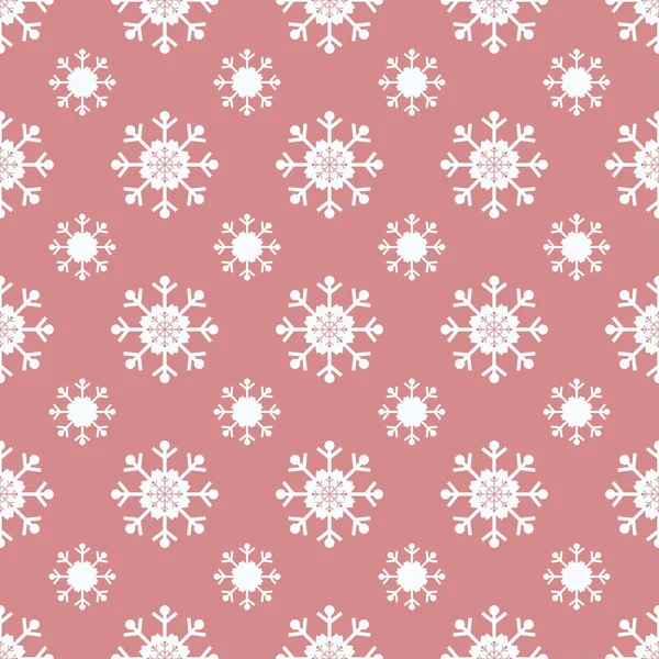 Navidad copos de nieve sin costura de fondo . — Vector de stock