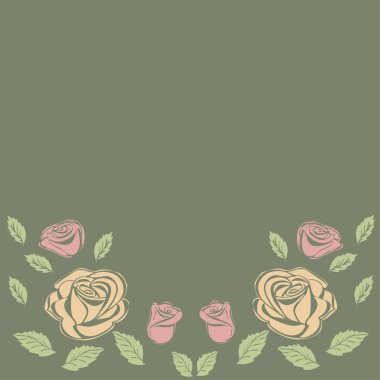 Doğum günü tatil arka plan düğün tebrik kartı gül.