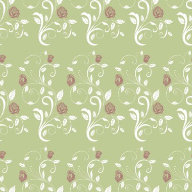 Retro seamless modeli şube gül.