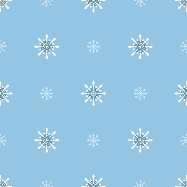 Navidad copos de nieve sin costura de fondo . — Archivo Imágenes Vectoriales