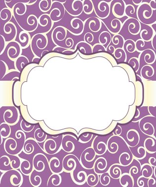 Vintage çerçeve arka plan davet süsleme