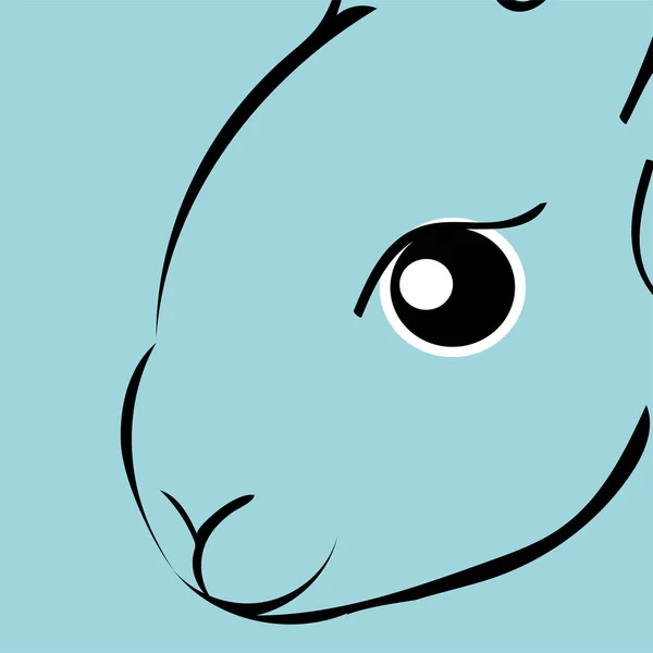 ウサギの動物漫画 — ストックベクタ