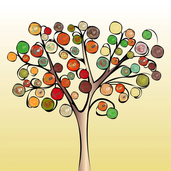 Цветной абстрактный фон дерева . — стоковый вектор