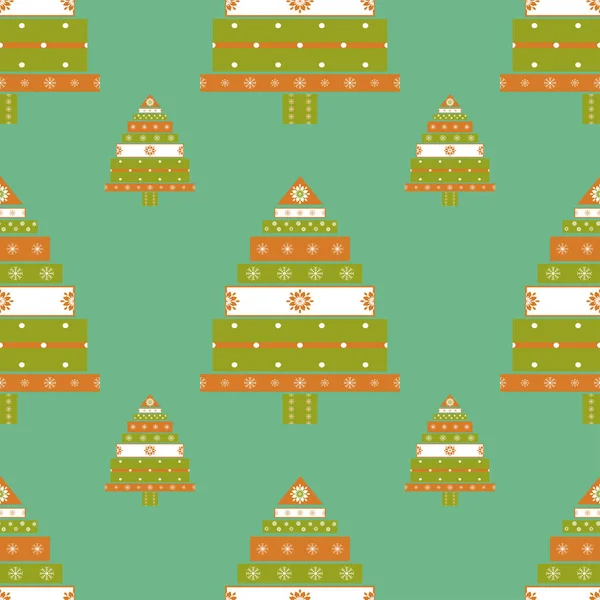 Karácsonyfa ajándék seamless pattern. — Stock Vector