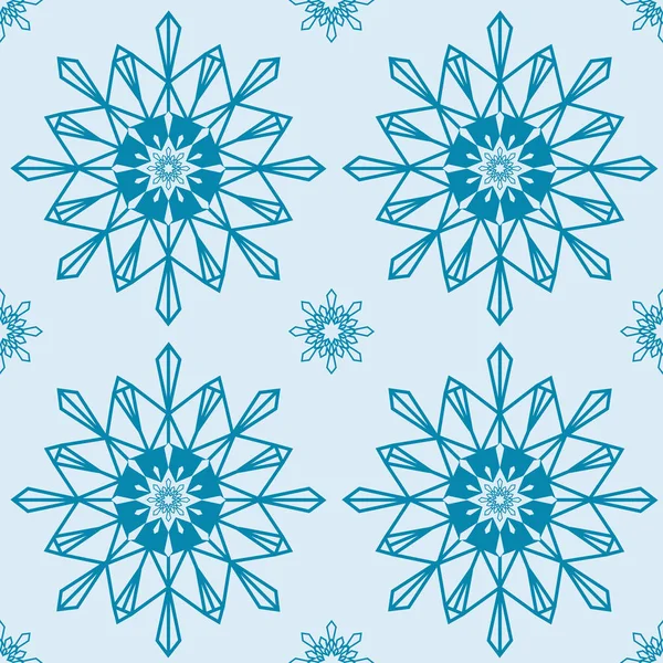 Christmas snowflakes seamless background. — Stock Vector