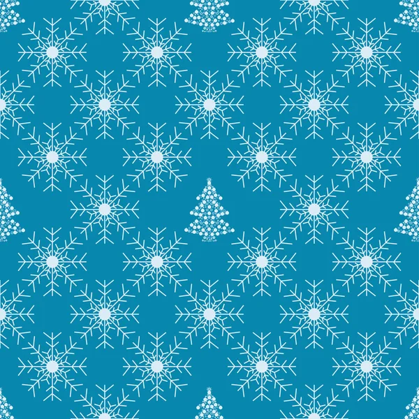 Navidad copos de nieve sin costura de fondo . — Vector de stock