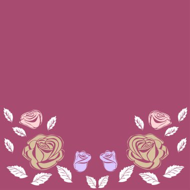 Doğum günü tatil arka plan düğün tebrik kartı gül.