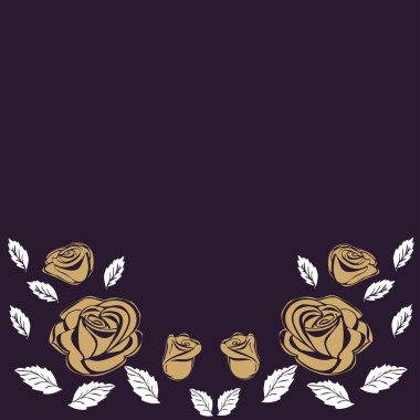 Doğum günü tatil arka plan düğün tebrik kartı gül.