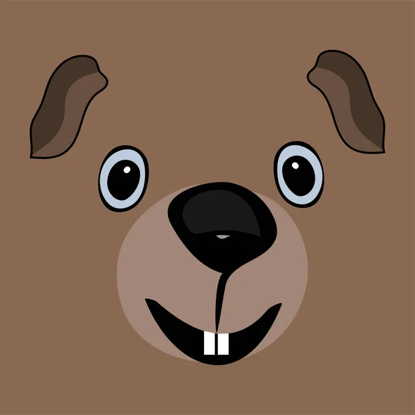 Guinea cerdo divertido lindo cabeza mascotas . — Vector de stock